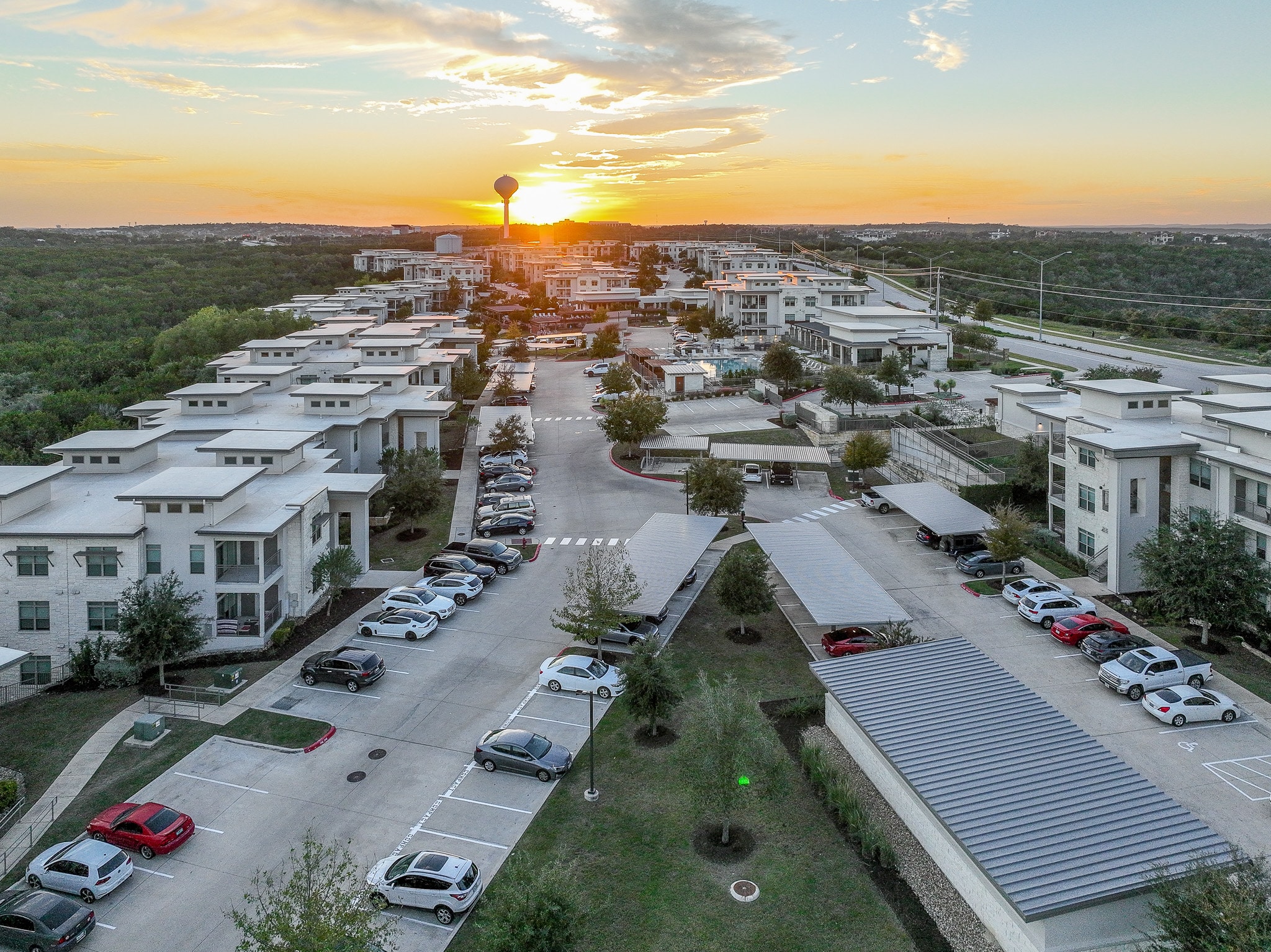 drone aerial Berkshire-Santal-Austin-TX by cre worx media